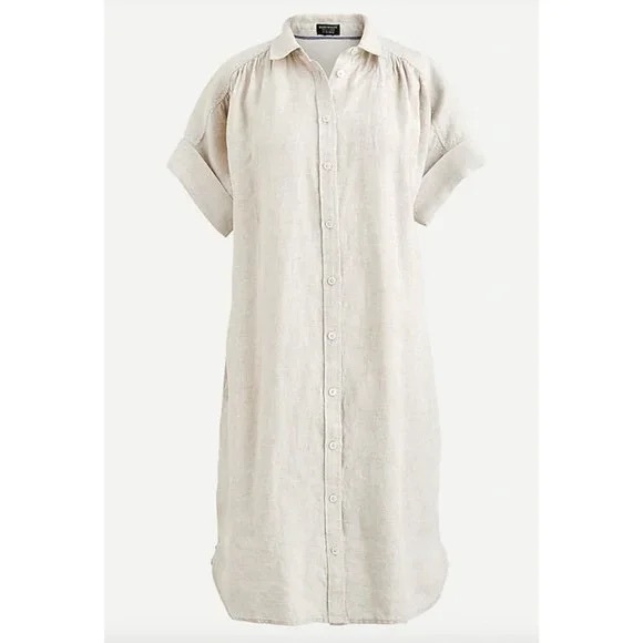 J. Crew Dresses & Skirts - J.Crew short-sleeve Baird McNutt Irish linen shirtdress